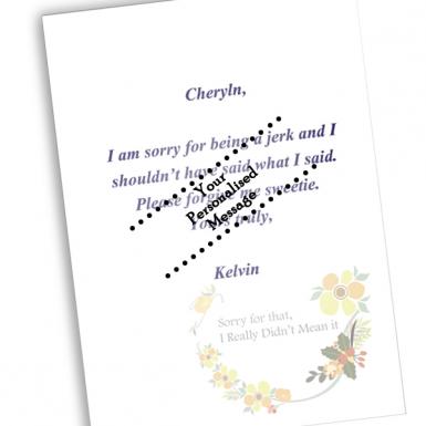Flowery Floral Apology Card