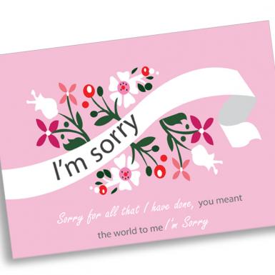 Fleur Daisy I'm Sorry Apology Card