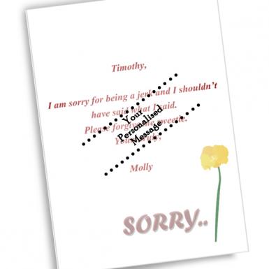 BIG Forgive Me Bee Apology Card (Extra Large)