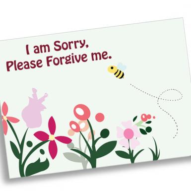 BIG Forgive Me Bee Apology Card (Extra Large)
