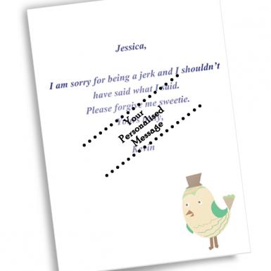 Foresty Birds Forgive Me Card