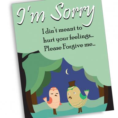 Foresty Birds Forgive Me Card