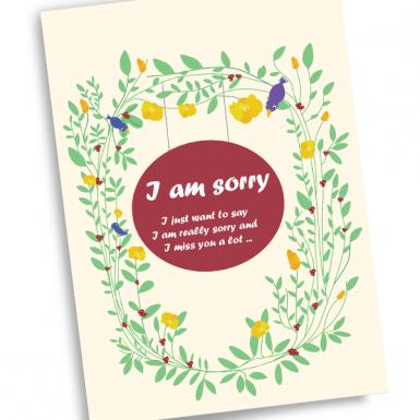 Birdy Art Apology Card