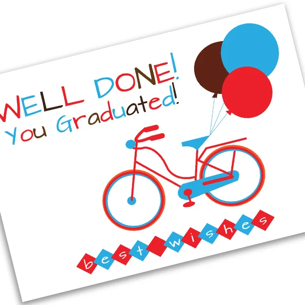 Graduate Bicycle Congrats Card