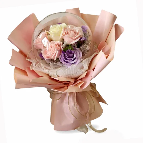 Kilian Love - Roses Soap Flowers Bouquet in Clear Display Case