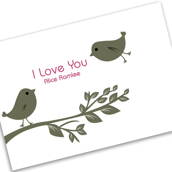 TWEETY TWEET GREEN I LOVE YOU CARD