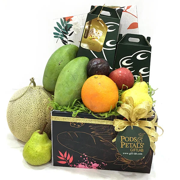 Nippur Harvest premium fruits, ajwa dates & Nougat gift hamper by Giftlab Malaysia